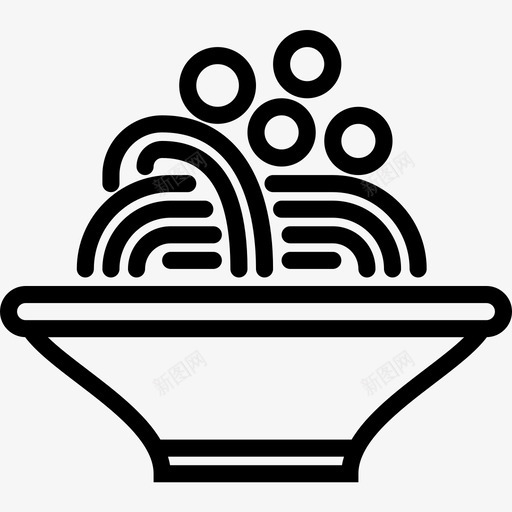 意大利面美食系列2线性图标svg_新图网 https://ixintu.com 意大利面 线性 美食系列2