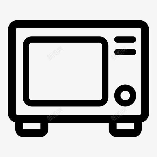 微波炉家用电器厨房电器图标svg_新图网 https://ixintu.com 厨具2电子产品 厨房电器 家用电器 微波炉