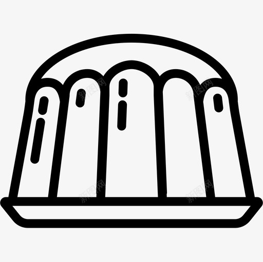 布丁美食系列2线性图标svg_新图网 https://ixintu.com 布丁 线性 美食系列2