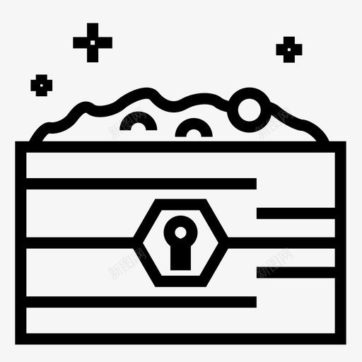 宝箱箱子板条箱图标svg_新图网 https://ixintu.com 宝箱 板条箱 海盗 箱子 财富