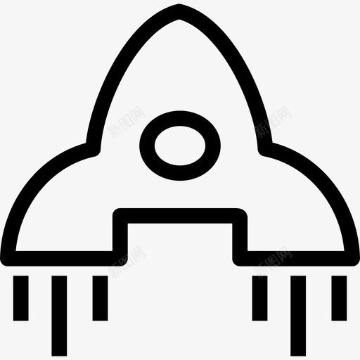 火箭船运输2直线图标svg_新图网 https://ixintu.com 火箭船 直线 运输2
