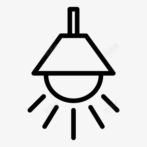 吊灯卧室睡眠图标svg_新图网 https://ixintu.com 卧室 卧室线图标 吊灯 睡眠
