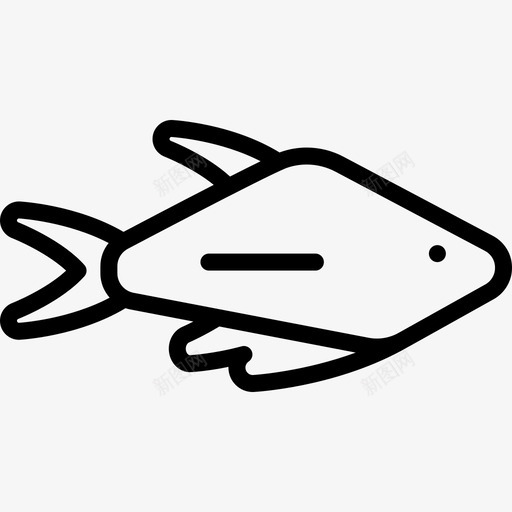 鱼类海洋生物线状线状图标svg_新图网 https://ixintu.com 海洋生物线状 线状 鱼类