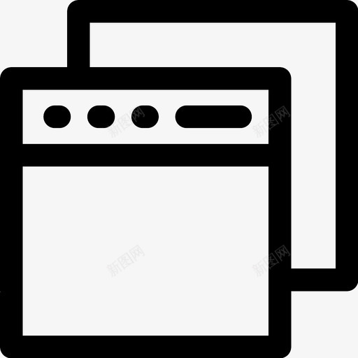 窗口应用程序框架图标svg_新图网 https://ixintu.com ui web 应用程序 框架 窗口 选项卡
