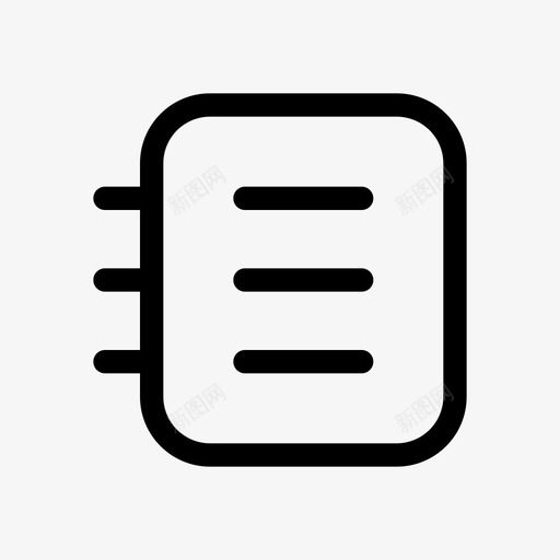 笔记本通讯录日记图标svg_新图网 https://ixintu.com 基本图标集 日记 电话簿 笔记本 通讯录
