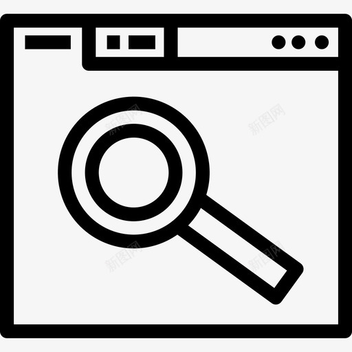 浏览器搜索引擎优化和在线营销2线性图标svg_新图网 https://ixintu.com 搜索引擎优化和在线营销2 浏览器 线性