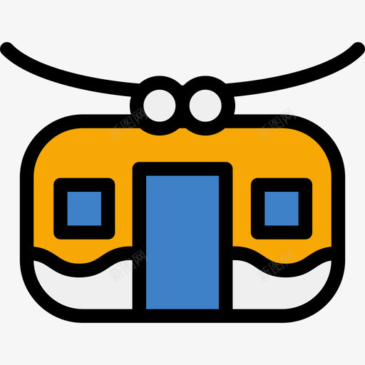 缆车暑假颜色线条颜色图标svg_新图网 https://ixintu.com 暑假颜色 线条颜色 缆车