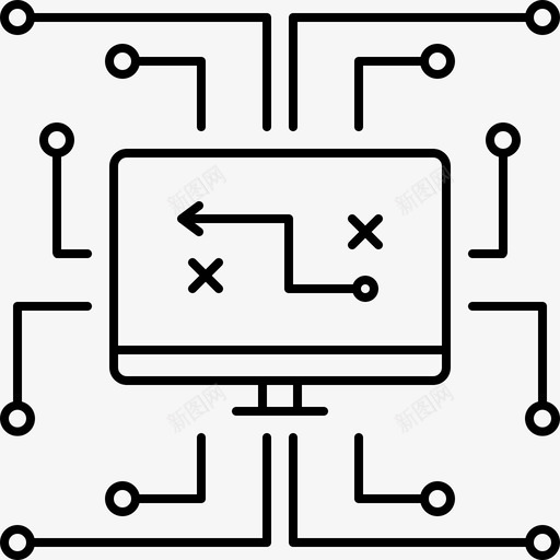 数字化战略数字化营销战略图标svg_新图网 https://ixintu.com 战略 数字化战略 数字化营销