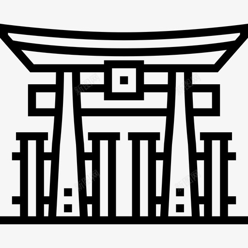 门轨2个线性地标图标svg_新图网 https://ixintu.com 2个 线性地标 门轨
