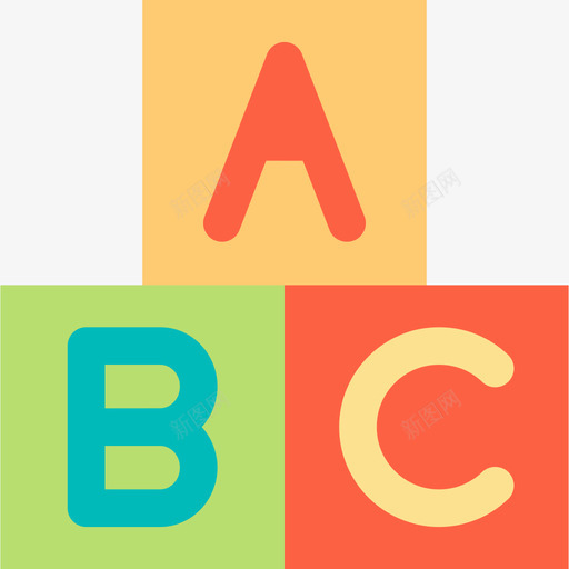 方块玩具4扁平图标svg_新图网 https://ixintu.com 扁平 方块 玩具4