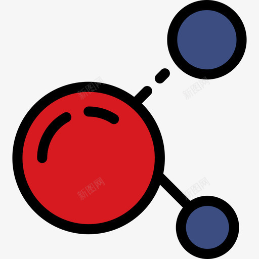 分子科学研究元素线颜色图标svg_新图网 https://ixintu.com 分子 科学研究元素 线颜色