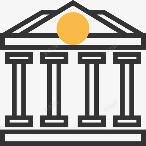 银银金融2黄影图标svg_新图网 https://ixintu.com 银银金融2黄影