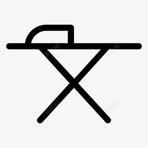 熨衣台衣服家具图标svg_新图网 https://ixintu.com 家具 整洁 梨ui家具 熨衣台 衣服