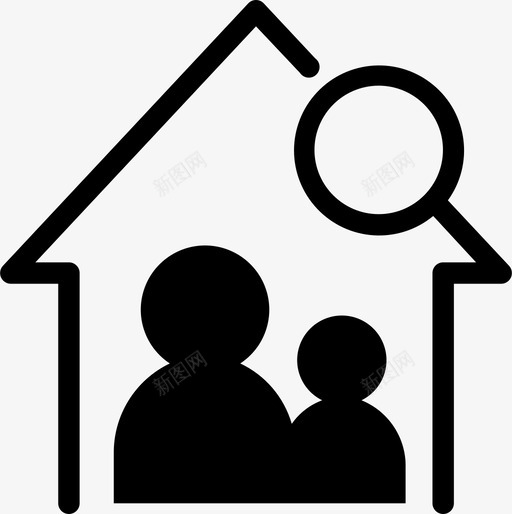 智能家居家庭房子图标svg_新图网 https://ixintu.com 室内 家庭 房子 智能家居