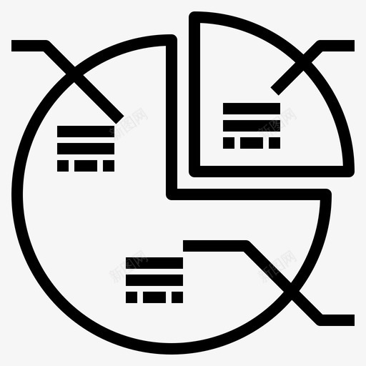 饼图分析图图标svg_新图网 https://ixintu.com 分析 分析大纲 图 静态 饼图