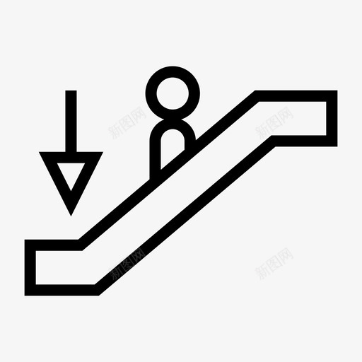 下行扶梯楼下楼梯图标svg_新图网 https://ixintu.com 下行扶梯 台阶 媒体 楼下 楼梯 用户界面 网页设计