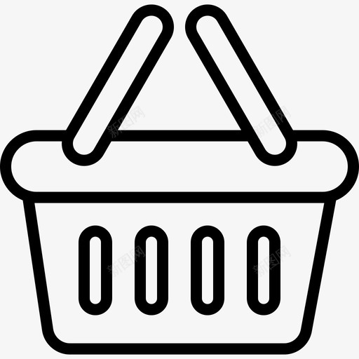 购物篮网上商店图标收集线性svg_新图网 https://ixintu.com 线性 网上商店图标收集 购物篮