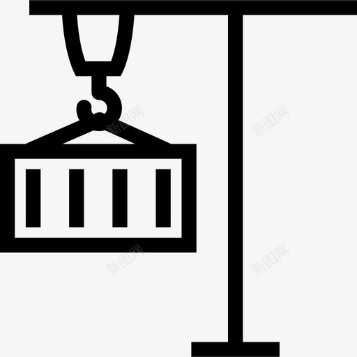 起重机物流配送2直线式图标svg_新图网 https://ixintu.com 物流配送2 直线式 起重机
