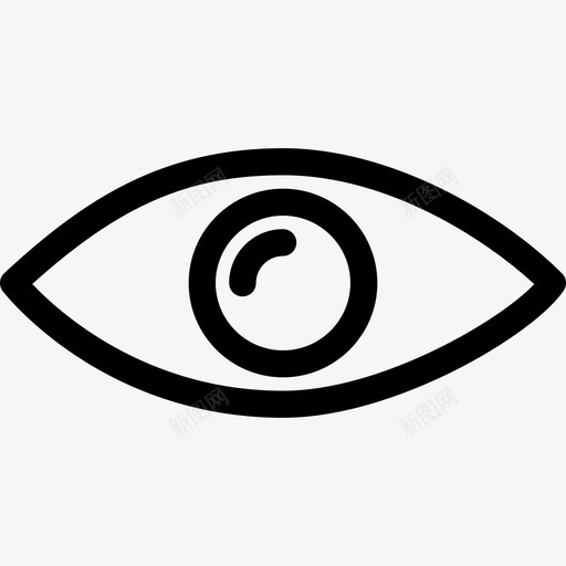 眼睛照片元素2线性图标svg_新图网 https://ixintu.com 照片元素2 眼睛 线性