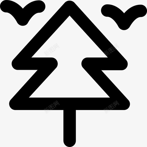 树自然图标集合粗体圆形svg_新图网 https://ixintu.com 树 粗体圆形 自然图标集合