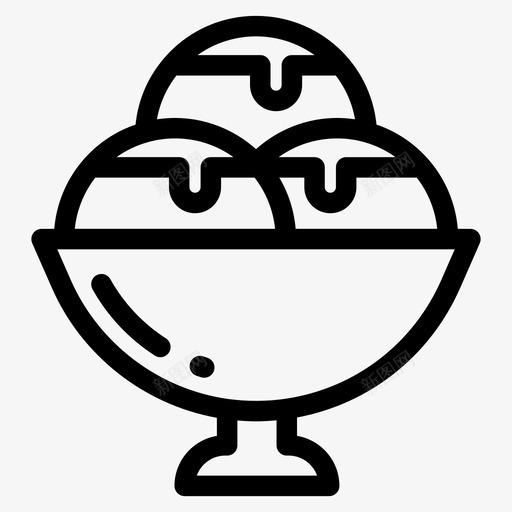 冰淇淋甜点食物图标svg_新图网 https://ixintu.com 冰淇淋 勺 甜点 甜食 让我们吃 食物