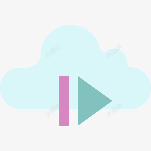 云计算多媒体云计算元素图标svg_新图网 https://ixintu.com 云计算 云计算元素 多媒体