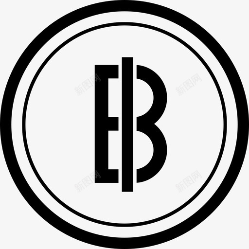 泰铢商业硬币符号图标svg_新图网 https://ixintu.com 商业 泰铢 硬币符号
