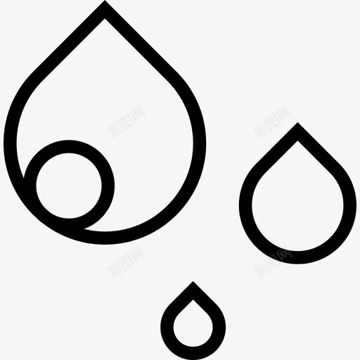 雨滴天气预报线性图标svg_新图网 https://ixintu.com 天气预报 线性 雨滴