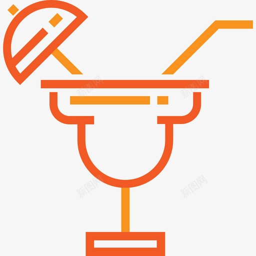 鸡尾酒食物夏日元素图标svg_新图网 https://ixintu.com 夏日元素 食物 鸡尾酒