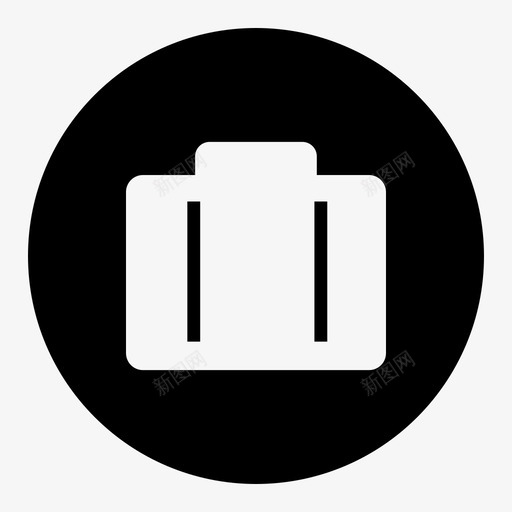专业公文包钱包图标svg_新图网 https://ixintu.com 专业 书包 公文包 工作 手提箱 旅行套装黑色圆圈 钱包