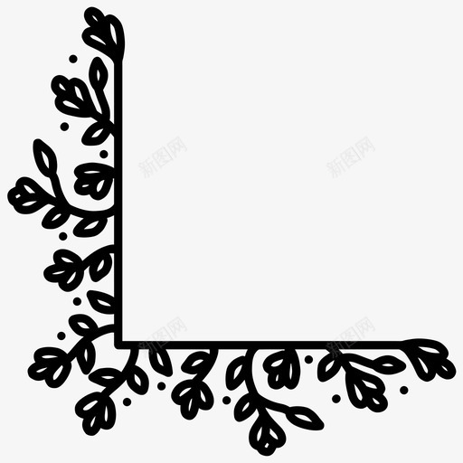 花和叶角花叶图标svg_新图网 https://ixintu.com 叶 手绘花和叶角v2 自然 花 花和叶角