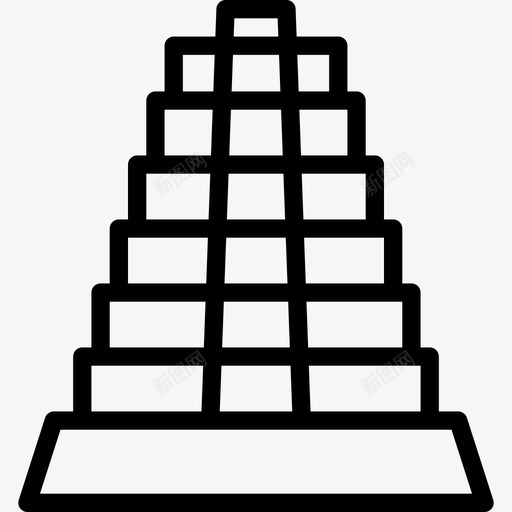 楼梯建筑汇编线性图标svg_新图网 https://ixintu.com 建筑汇编 楼梯 线性