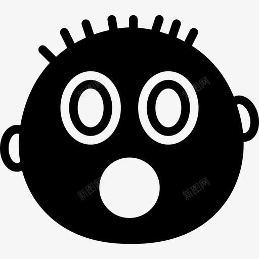 震惊表情设置填充图标svg_新图网 https://ixintu.com 填充 表情设置 震惊