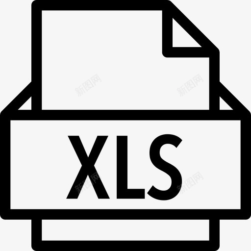 Xls文件格式线性图标svg_新图网 https://ixintu.com Xls 文件格式 线性