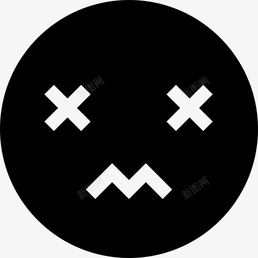 筋疲力尽圆润的表情符号填充图标svg_新图网 https://ixintu.com 圆润的表情符号 填充 筋疲力尽