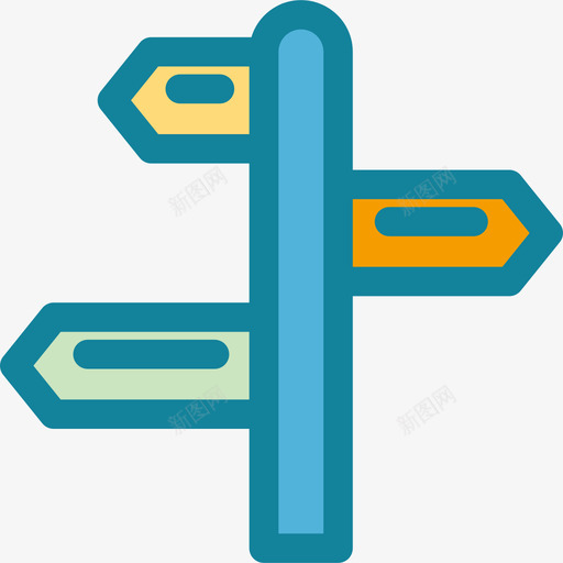指针初创企业和新的商业色彩浅平边界图标svg_新图网 https://ixintu.com 初创企业和新的商业色彩 指针 浅平边界