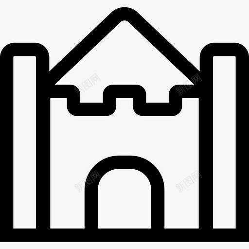 城堡纪念碑童话集图标svg_新图网 https://ixintu.com 城堡 童话集 纪念碑