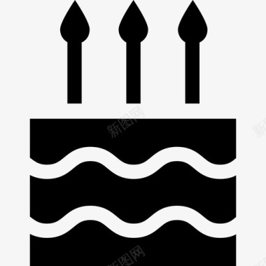 生日蛋糕食物生日派对元素系列图标图标