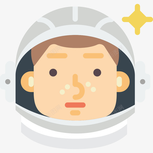 宇航员太空3号扁平图标svg_新图网 https://ixintu.com 太空3号 宇航员 扁平