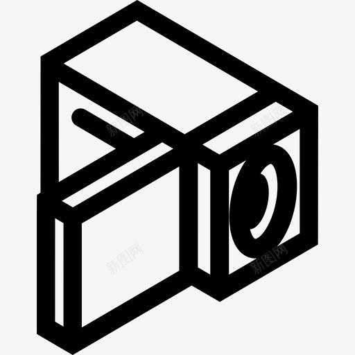 摄像机技术等轴测设备图标svg_新图网 https://ixintu.com 技术 摄像机 等轴测设备