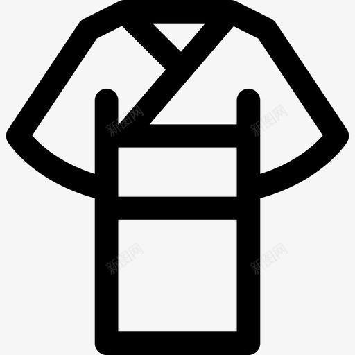 和服日本文化收藏直系图标svg_新图网 https://ixintu.com 和服 日本文化收藏 直系