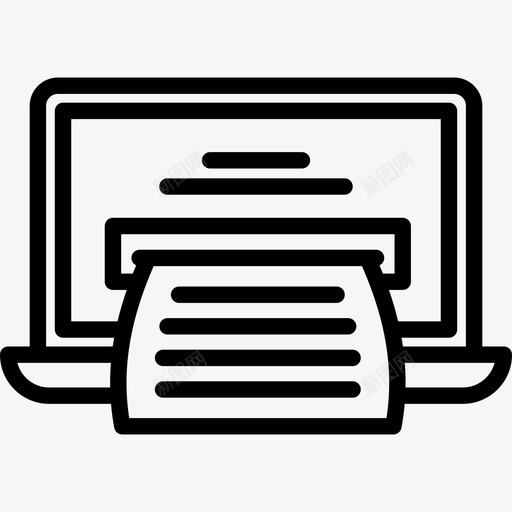 笔记本电脑网页标集合线性图标svg_新图网 https://ixintu.com 笔记本电脑 线性 网页设计图标集合