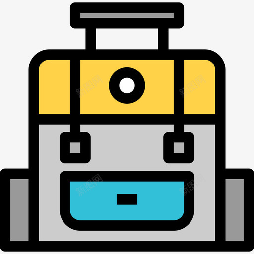 背包学校套装2线性颜色图标svg_新图网 https://ixintu.com 学校套装2 线性颜色 背包