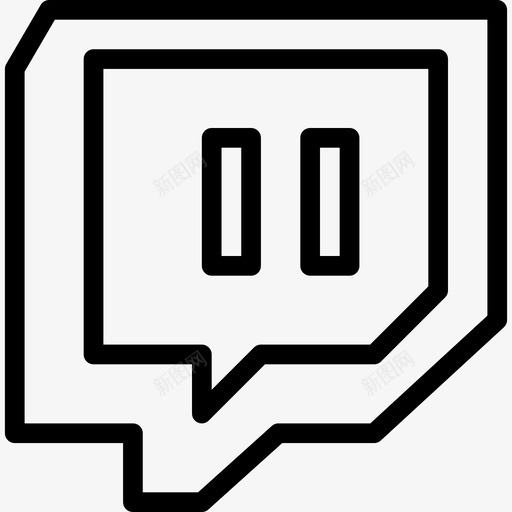 Twitch品牌系列直线型图标svg_新图网 https://ixintu.com Twitch 品牌系列 直线型