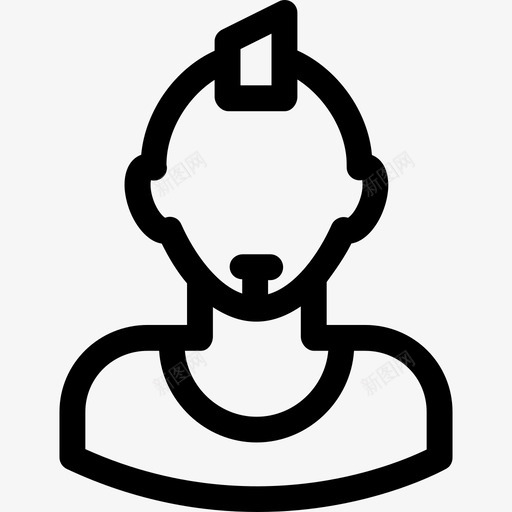 莫霍克AvatarsPack线性图标svg_新图网 https://ixintu.com AvatarsPack 线性 莫霍克