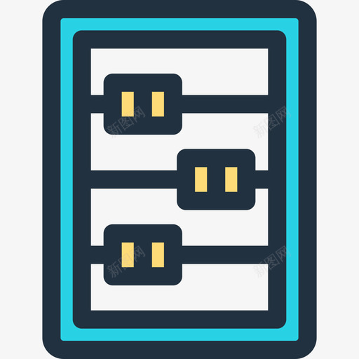 算盘学习用具浅平边图标svg_新图网 https://ixintu.com 学习用具 浅平边 算盘