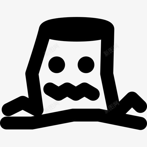 树干卡通万圣节线性图标svg_新图网 https://ixintu.com 卡通万圣节 树干 线性