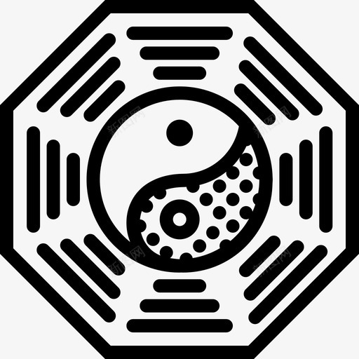 阴阳节日汇编直线图标svg_新图网 https://ixintu.com 直线 节日汇编 阴阳