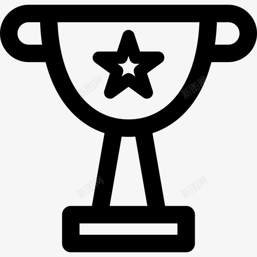 奖杯篮球套装直线型图标svg_新图网 https://ixintu.com 奖杯 直线型 篮球套装