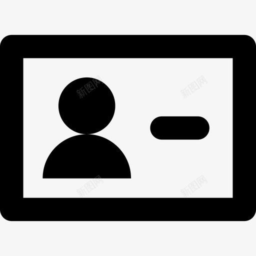 身份证机场编制直线图标svg_新图网 https://ixintu.com 机场编制 直线 身份证